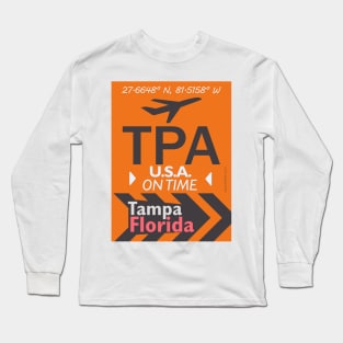 Tampa airport code Florida 28092021orange Long Sleeve T-Shirt